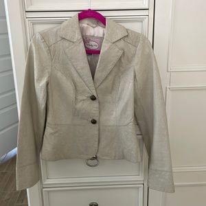 Leather Blazer, WENDY HIL, size 4